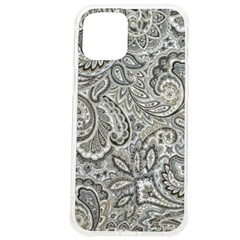 Gray Paisley Texture, Paisley Iphone 12 Pro Max Tpu Uv Print Case