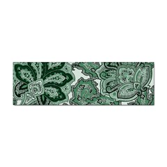 Green Ornament Texture, Green Flowers Retro Background Sticker Bumper (10 Pack)