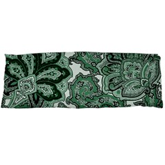 Green Ornament Texture, Green Flowers Retro Background Body Pillow Case Dakimakura (two Sides) by nateshop