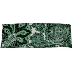 Green Ornament Texture, Green Flowers Retro Background Body Pillow Case (dakimakura)