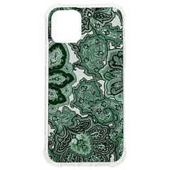 Green Ornament Texture, Green Flowers Retro Background Iphone 12/12 Pro Tpu Uv Print Case by nateshop