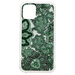 Green Ornament Texture, Green Flowers Retro Background Iphone 12 Mini Tpu Uv Print Case	 by nateshop