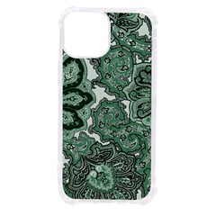 Green Ornament Texture, Green Flowers Retro Background Iphone 13 Mini Tpu Uv Print Case by nateshop