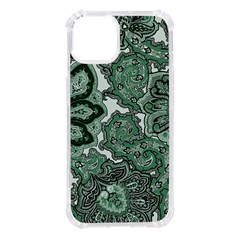 Green Ornament Texture, Green Flowers Retro Background Iphone 14 Tpu Uv Print Case by nateshop
