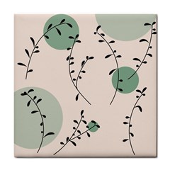 Plants Pattern Design Branches Branch Leaves Botanical Boho Bohemian Texture Drawing Circles Nature Tile Coaster