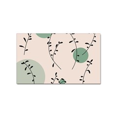 Plants Pattern Design Branches Branch Leaves Botanical Boho Bohemian Texture Drawing Circles Nature Sticker Rectangular (100 pack)