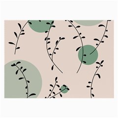 Plants Pattern Design Branches Branch Leaves Botanical Boho Bohemian Texture Drawing Circles Nature Large Glasses Cloth (2 Sides)