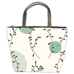 Plants Pattern Design Branches Branch Leaves Botanical Boho Bohemian Texture Drawing Circles Nature Bucket Bag