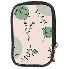 Plants Pattern Design Branches Branch Leaves Botanical Boho Bohemian Texture Drawing Circles Nature Compact Camera Leather Case