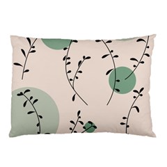 Plants Pattern Design Branches Branch Leaves Botanical Boho Bohemian Texture Drawing Circles Nature Pillow Case (two Sides) by Maspions