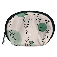 Plants Pattern Design Branches Branch Leaves Botanical Boho Bohemian Texture Drawing Circles Nature Accessory Pouch (Medium)