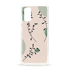 Plants Pattern Design Branches Branch Leaves Botanical Boho Bohemian Texture Drawing Circles Nature Samsung Galaxy S20 6 2 Inch Tpu Uv Case