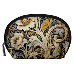 Flower Floral Pattern Floral Digital Spring Flora Botanical Blossom Bloom Vintage Accessory Pouch (large)