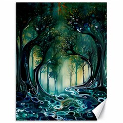 Trees Forest Mystical Forest Background Landscape Nature Canvas 18  X 24 