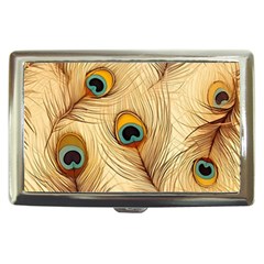 Vintage Peacock Feather Peacock Feather Pattern Background Nature Bird Nature Cigarette Money Case