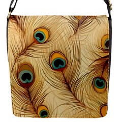Vintage Peacock Feather Peacock Feather Pattern Background Nature Bird Nature Flap Closure Messenger Bag (s) by Maspions