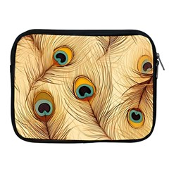 Vintage Peacock Feather Peacock Feather Pattern Background Nature Bird Nature Apple Ipad 2/3/4 Zipper Cases by Maspions