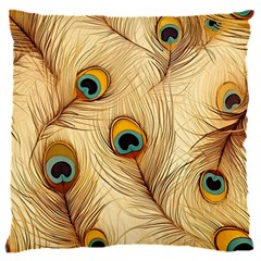 Vintage Peacock Feather Peacock Feather Pattern Background Nature Bird Nature 16  Baby Flannel Cushion Case (two Sides)