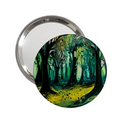 Trees Forest Mystical Forest Nature Junk Journal Landscape Nature 2 25  Handbag Mirrors by Maspions