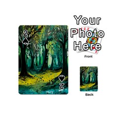 Trees Forest Mystical Forest Nature Junk Journal Landscape Nature Playing Cards 54 Designs (mini) by Maspions