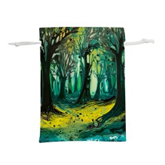 Trees Forest Mystical Forest Nature Junk Journal Landscape Nature Lightweight Drawstring Pouch (l)