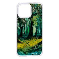 Trees Forest Mystical Forest Nature Junk Journal Landscape Nature Iphone 14 Pro Max Tpu Uv Print Case by Maspions