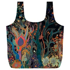 Trees Forest Mystical Forest Nature Junk Journal Landscape Full Print Recycle Bag (xxl)