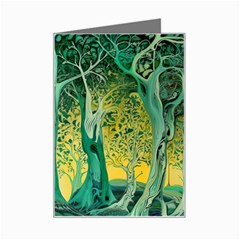 Trees Forest Mystical Forest Nature Junk Journal Scrapbooking Background Landscape Mini Greeting Card