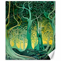 Trees Forest Mystical Forest Nature Junk Journal Scrapbooking Background Landscape Canvas 20  X 24 