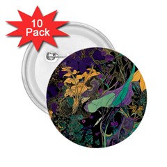 Flowers Trees Forest Mystical Forest Nature 2 25  Buttons (10 Pack) 