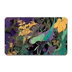 Flowers Trees Forest Mystical Forest Nature Magnet (rectangular)