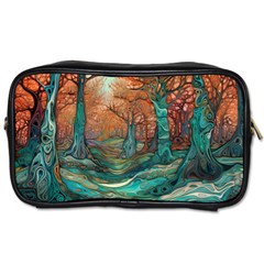 Trees Tree Forest Mystical Forest Nature Junk Journal Scrapbooking Landscape Nature Toiletries Bag (one Side)