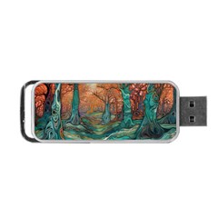 Trees Tree Forest Mystical Forest Nature Junk Journal Scrapbooking Landscape Nature Portable Usb Flash (one Side)