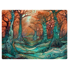 Trees Tree Forest Mystical Forest Nature Junk Journal Scrapbooking Landscape Nature Two Sides Premium Plush Fleece Blanket (baby Size)