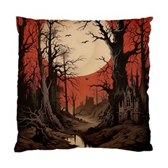 Comic Gothic Macabre Vampire Haunted Red Sky Standard Cushion Case (Two Sides)