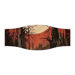 Comic Gothic Macabre Vampire Haunted Red Sky Stretchable Headband by Maspions