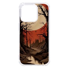 Comic Gothic Macabre Vampire Haunted Red Sky Iphone 14 Pro Tpu Uv Print Case