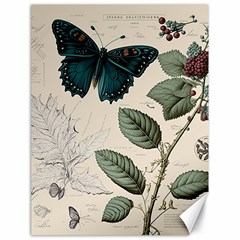 Butterflies Butterfly Botanical Nature Sketch Junk Journal Field Notes Paper Vintage Ephemera Canvas 18  X 24 