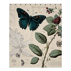 Butterflies Butterfly Botanical Nature Sketch Junk Journal Field Notes Paper Vintage Ephemera Shower Curtain 60  X 72  (medium) 