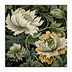 Flower Blossom Bloom Botanical Spring Nature Floral Pattern Leaves Medium Glasses Cloth (2 Sides)