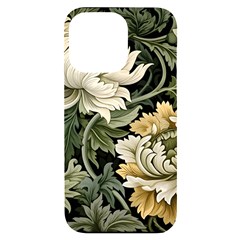 Flower Blossom Bloom Botanical Spring Nature Floral Pattern Leaves Iphone 14 Pro Max Black Uv Print Case