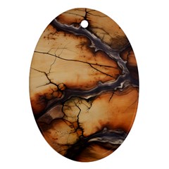 Texture Woodgrain Pattern Nature Wood Pattern Oval Ornament (two Sides)