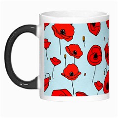 Poppies Flowers Red Seamless Pattern Morph Mug