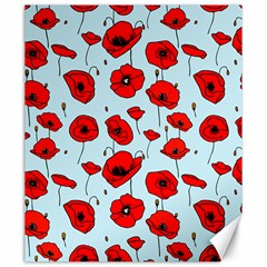 Poppies Flowers Red Seamless Pattern Canvas 20  X 24  by Maspions