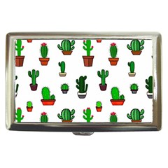 Cactus Plants Background Pattern Seamless Cigarette Money Case