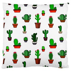 Cactus Plants Background Pattern Seamless Large Cushion Case (one Side)