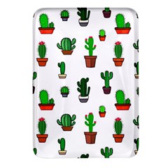 Cactus Plants Background Pattern Seamless Rectangular Glass Fridge Magnet (4 Pack)