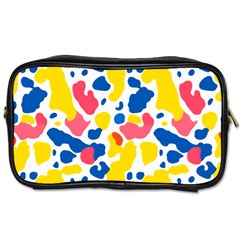 Colored Blots Painting Abstract Art Expression Creation Color Palette Paints Smears Experiments Mode Toiletries Bag (One Side)