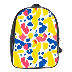 Colored Blots Painting Abstract Art Expression Creation Color Palette Paints Smears Experiments Mode School Bag (xl)