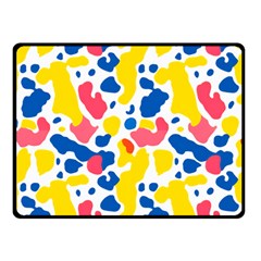 Colored Blots Painting Abstract Art Expression Creation Color Palette Paints Smears Experiments Mode Two Sides Fleece Blanket (Small)